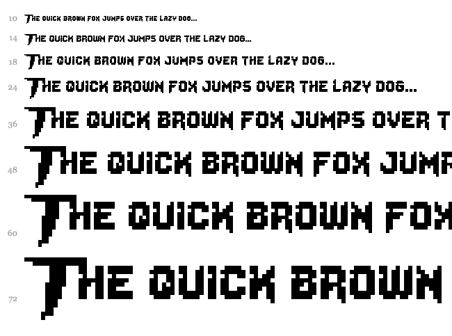 Lady Radical font waterfall
